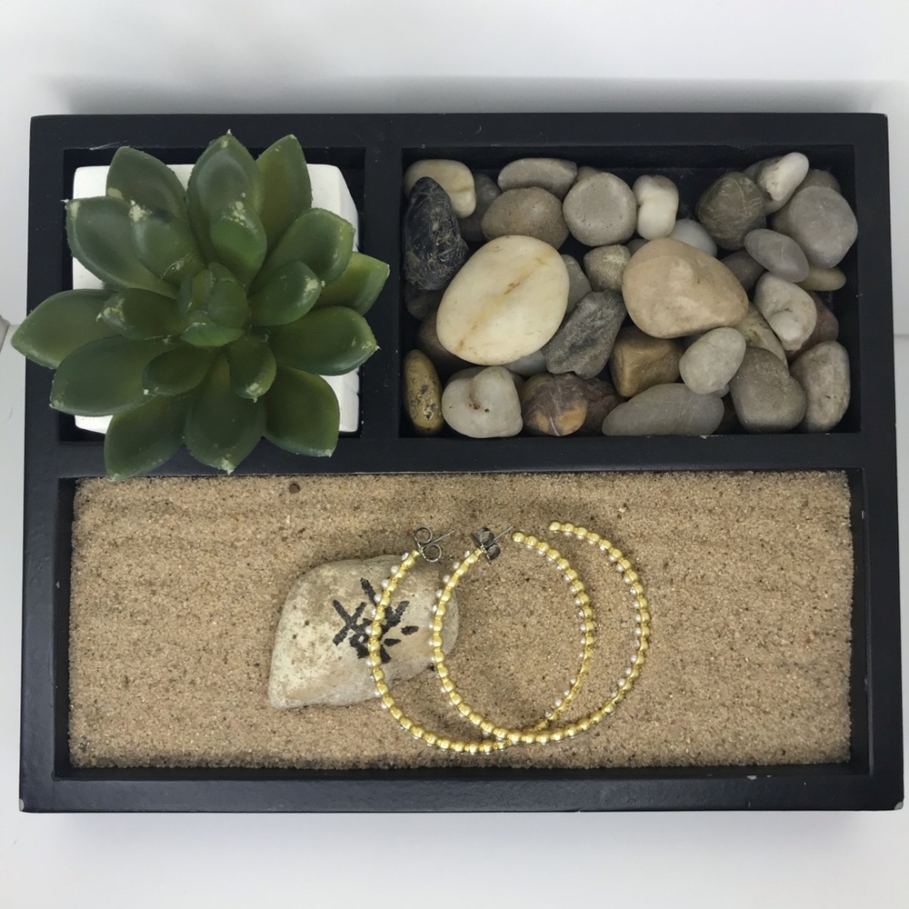Gold Hoop with Crystals Glass Pearl Earrings - Picture 8 of 16